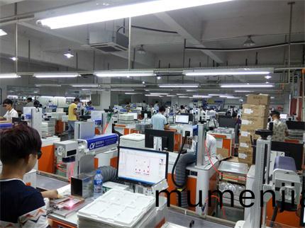 二手激(ji)光打(da)標(biao)機(ji)産(chan)線(xian)現場