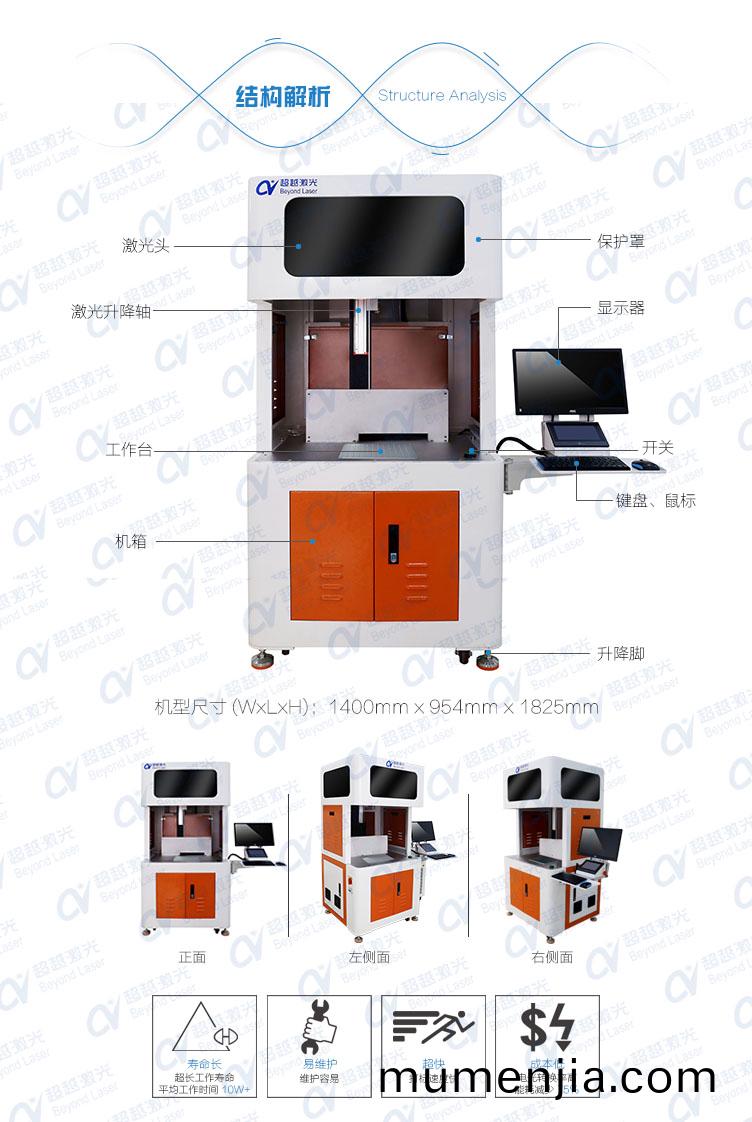 10W紫(zi)外激光(guang)打標(biao)機(ji)多麵(mian)展示2